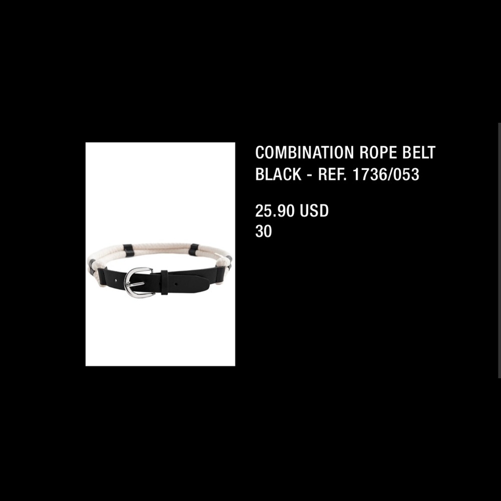 Zara combination rope belt